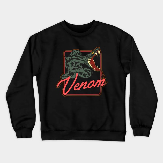 venom Rattlesnake neon Crewneck Sweatshirt by SpaceWiz95